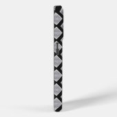 Metallisches Silber Harlequin und Glitzer Case-Mate iPhone Hülle (Rückseite / Rechts)