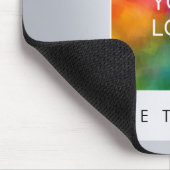 Metallisches Silber-Look Laden Sie Ihr Firmenlogo Mousepad (Ecke)