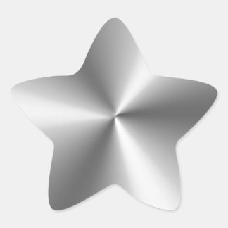 Metallisches Silber Stern-Aufkleber