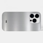 Metallisches Silber Textur rostfreier Stahl Look Case-Mate iPhone Hülle (Rückseite (Horizontal))