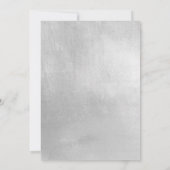 Metallisches Silber- und Gold-Brautparty Einladung (Rückseite)