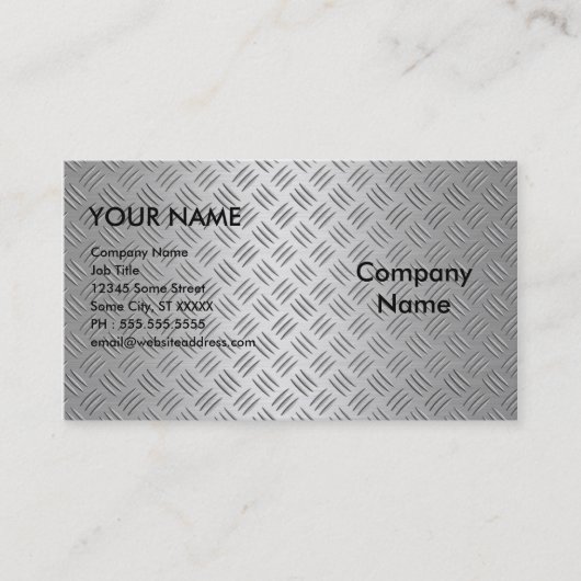 Metallisches Silber Visitenkarte (Vorderseite)