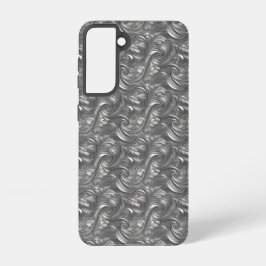 Metallisches Silberabstraktes Design für Samsung Galaxy Hülle