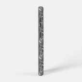 Metallisches Silberabstraktes Design für Samsung Galaxy Hülle (Rechte Seite)