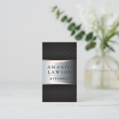 Metallisches Silberbanner | Black Tiling Terminkarte (Stehend Vorderseite)