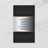 Metallisches Silberbanner | Black Tiling Terminkarte (Rückseite)