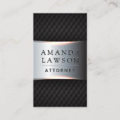 Metallisches Silberbanner | Black Tiling Terminkarte (Vorderseite)