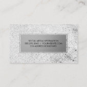 Metallisches silberfarbenes Muster Visitenkarte (Rückseite)