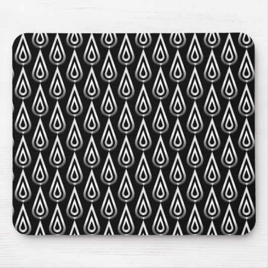 Metallisches Silberflimmerndes Flammenmousepad Mousepad (Vorne)
