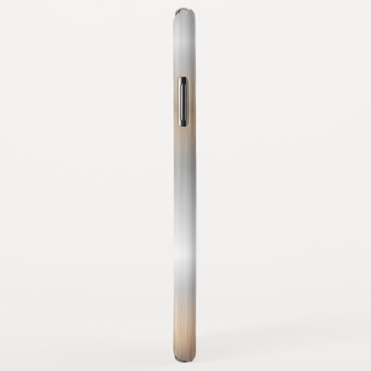 Metallisches silbergeometrisches modernes Design Case-Mate iPhone Hülle (Hinten/Rechts)