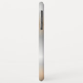 Metallisches silbergeometrisches modernes Design Case-Mate iPhone Hülle (Hinten/Links)