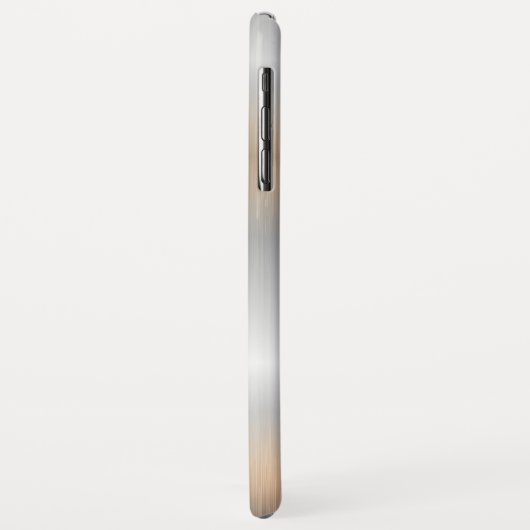 Metallisches silbergeometrisches modernes Design Case-Mate iPhone Hülle (Hinten/Links)