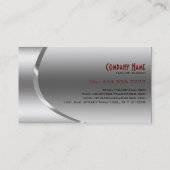 Metallisches Silbergraues Auto Beruflich Mechanisc Visitenkarte (Rückseite)