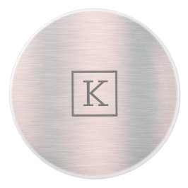 Metallisches silbergraues, gebürstetes Aluminium-L Keramikknauf