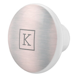 Metallisches silbergraues, gebürstetes Aluminium-L Keramikknauf