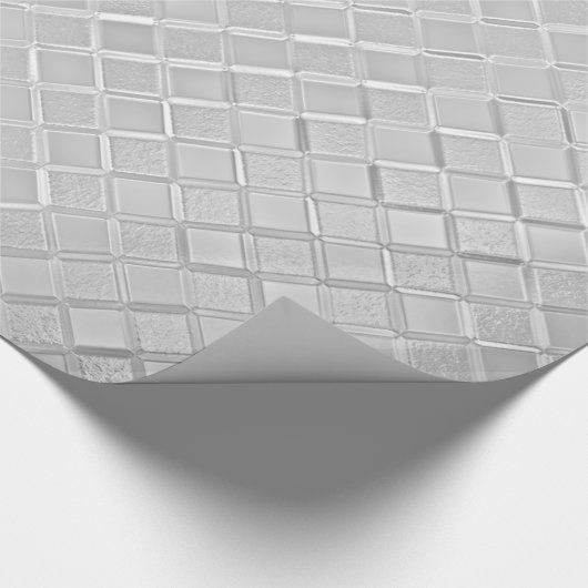 Metallisches Silbermuster Geschenkpapier (Ecke)