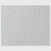 Metallisches Silbermuster Geschenkpapier (Flach)