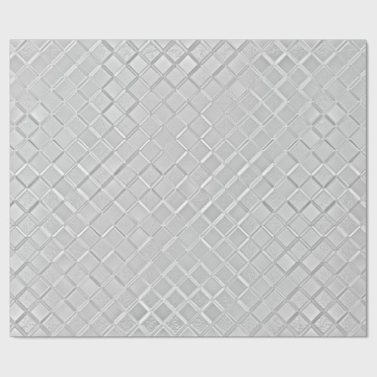 Metallisches Silbermuster Geschenkpapier (Flach)