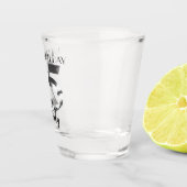 Metallisches Silberschussglas zum 25. Geburtstag Schnapsglas (Rechts)