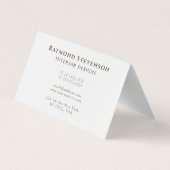 Metallisches Silver Chic Berufliches Monogramm Visitenkarten (Rückseite)