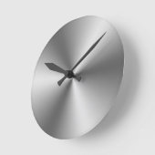 Metallisches Silver Look Gray Runde Wanduhr (Winkel)