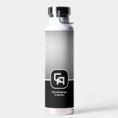 Metallisches Silver Monogramm Trinkflasche (Links)