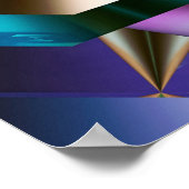 Metallisches Spiral-Fraktal Poster (Ecke)
