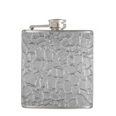 Metallisches Stahl Flachmann (Vorderseite)