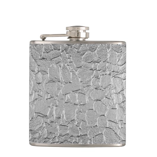 Metallisches Stahl Flachmann (Vorderseite)