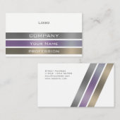 Metallisches Streifenbandmuster Visitenkarte (Vorne/Hinten)