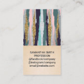 Metallisches und künstlerisches Muster Visitenkarte (Rückseite)