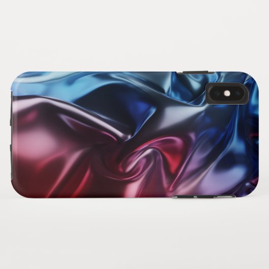 Metallisches Wavy Tuch Design Case-Mate iPhone Hülle (Rückseite (Horizontal))