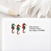 Metallisches Weihnachts-Seepferd Trio (Insitu)