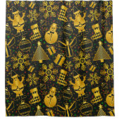 Metallisches Weihnachtsgebäck Duschvorhang (Vorderseite)