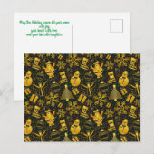 Metallisches Weihnachtsgebäck Feiertagspostkarte (Vorne/Hinten)