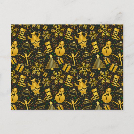 Metallisches Weihnachtsgebäck Feiertagspostkarte (Vorderseite)