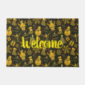 Metallisches Weihnachtsgebäck Fußmatte (Vorderseite)