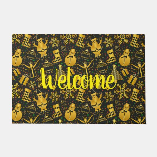 Metallisches Weihnachtsgebäck Fußmatte (Vorderseite)