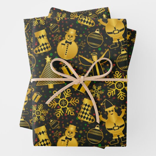 Metallisches Weihnachtsgebäck Geschenkpapier Set (Beispiel)