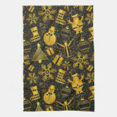 Metallisches Weihnachtsgebäck Geschirrtuch (Vertikal)