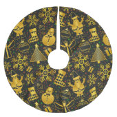 Metallisches Weihnachtsgebäck Polyester Weihnachtsbaumdecke (Vorderseite)