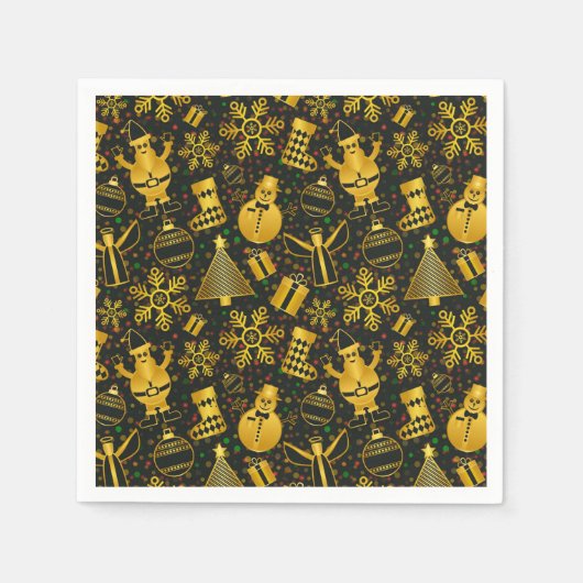 Metallisches Weihnachtsgebäck Serviette (Vorderseite)