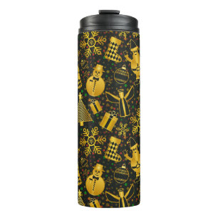 Metallisches Weihnachtsgebäck Thermosbecher