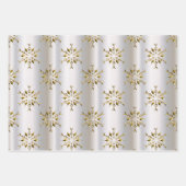 Metallisches Weihnachtswrapping Sheet-Set Geschenkpapier Set (Vorderseite 3)