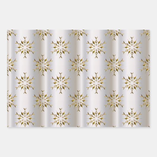 Metallisches Weihnachtswrapping Sheet-Set Geschenkpapier Set (Vorderseite 3)