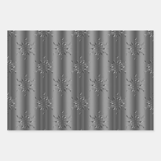 Metallisches Weihnachtswrapping Sheet-Set Geschenkpapier Set (Vorderseite 2)