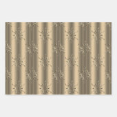 Metallisches Weihnachtswrapping Sheet-Set Geschenkpapier Set (Vorderseite)