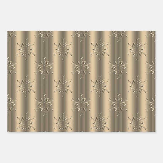 Metallisches Weihnachtswrapping Sheet-Set Geschenkpapier Set (Vorderseite)