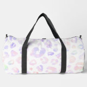Metallisches Weißleopardmuster Duffle Bag (Vorderseite)