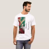 Metallisches Wunderland: Rot und Grün schimmern T-Shirt (Vorne ganz)